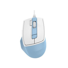 Миша дротова безшумна Fstyler, USB, 2400 dpi, білий+блакитний