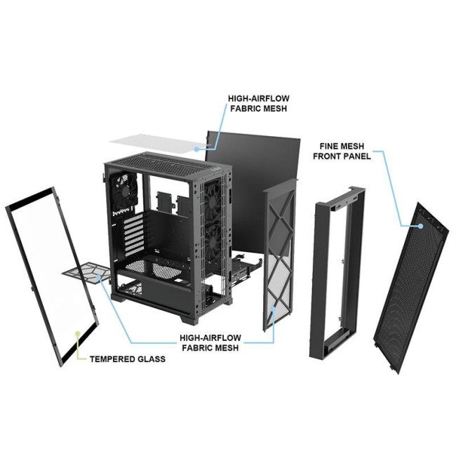 Корпус ATX W/O PSU AIR 1000 LITE (B) MONTECH