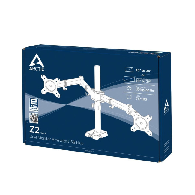 Кріплення для монітора ARM Z2 GEN 3 DUAL AEMNT00053A ARCTIC