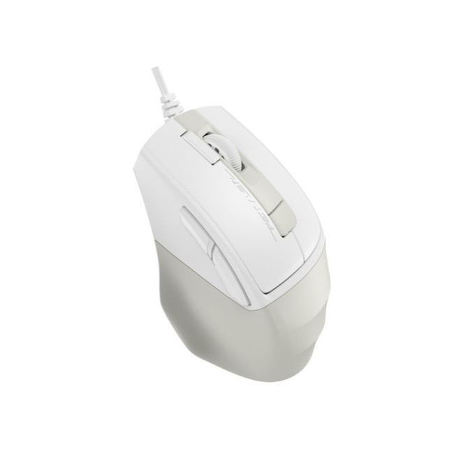 Миша дротова безшумна Fstyler, USB, 2400 dpi, білий+кремовий
