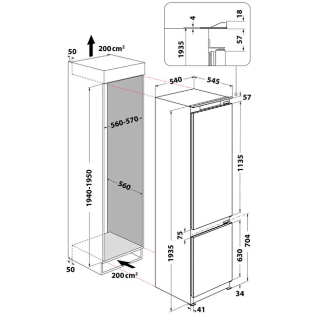 Холодильник Whirlpool WHC20D023B1 SF 