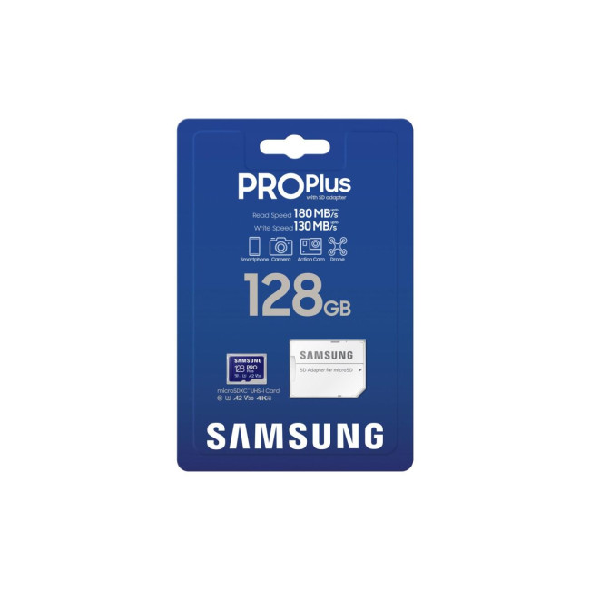 Карта пам’яті MICRO SDXC PRO+ 128GB W/ADAPT. MB-MD128SA/EU SAMSUNG