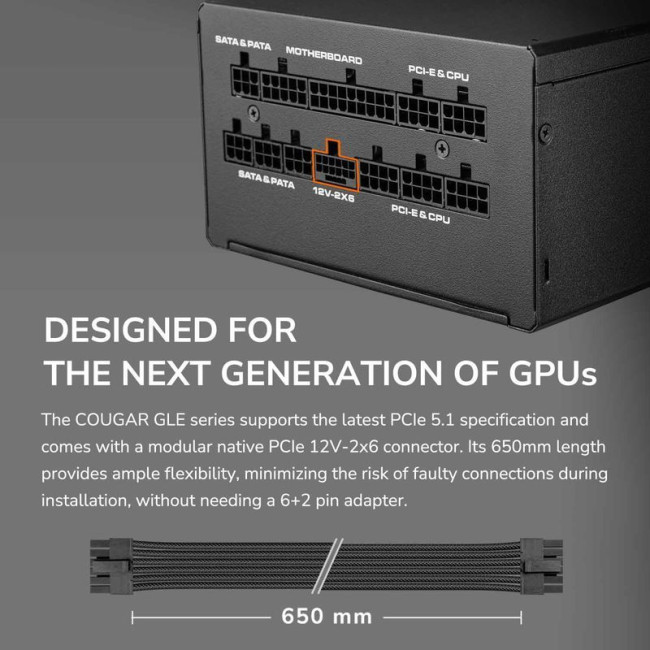 Блок живлення 1200 Вт, 80 Plus Gold, Modular, 135 мм Silent Fan, 8SATA + 4PCI-E