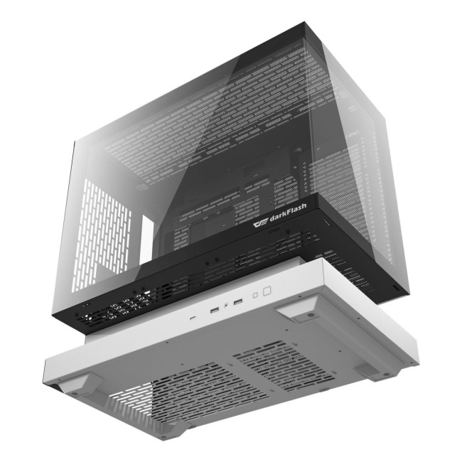 CASE MINITOWER MATX W/O PSU/F1 WHITE DARK FLASH