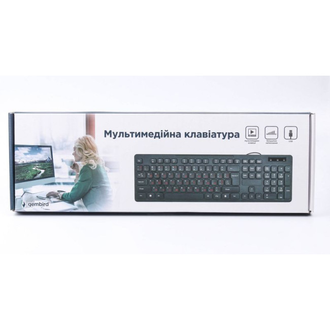 Клавіатура дротова, мультимедійна, 