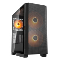 Ігровий корпус, 2*180mm ARGB, 1*120mm ARGB вентилятори передвстановлені, ATX/mATX/mini-ITX, скляне вікно