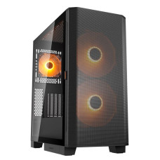 Ігровий корпус, 2*180mm ARGB, 1*120mm ARGB вентилятори передвстановлені, ATX/mATX/mini-ITX, скляне вікно