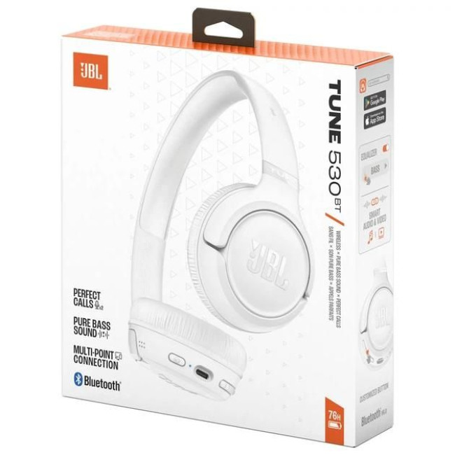 Навушники з БТ JBL JBLT530BTWHTEU