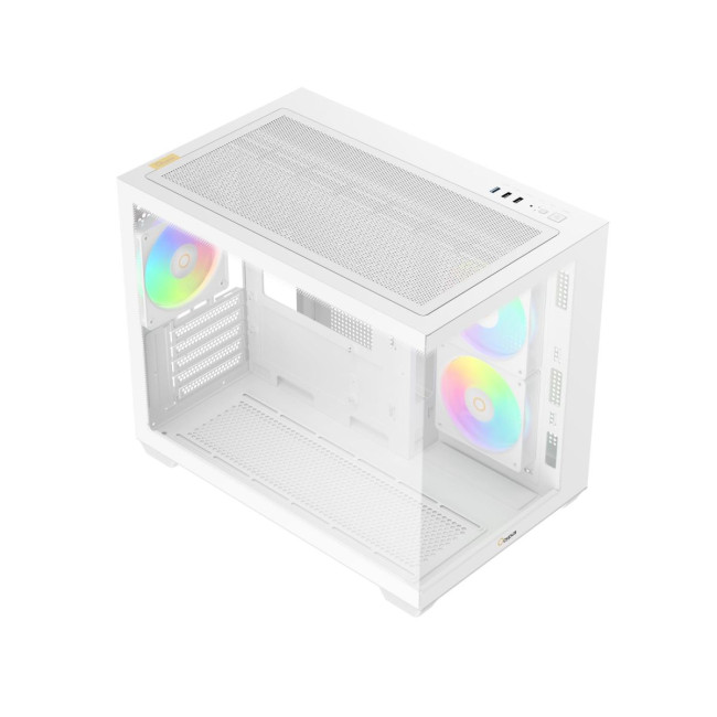Корпус для комп'ютера MATX W/O PSU GAMMA C54 ARGB білий (GAMMA-C54-WHD300XX-GL) OCYPUS