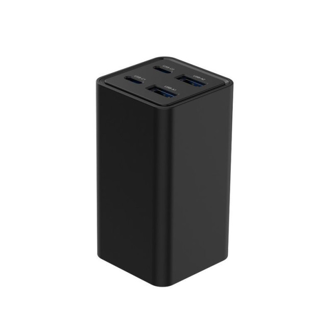 Мережевий ЗП, 2xUSB-A (QC3.0 30W)+2xType-C (PD 65W), чорний