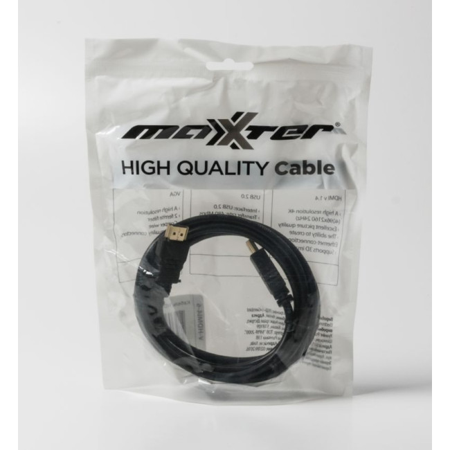 Кабель HDMI V.2.0, 4К 60 Гц, позолочені конектори, 1.8 м