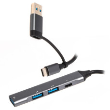 Хаб USB 3.0 Type-C на 4 порти, перехідник Type-A, 1xUSB-A 3.0, 2xUSB-A 2.0, 1xUSB-C