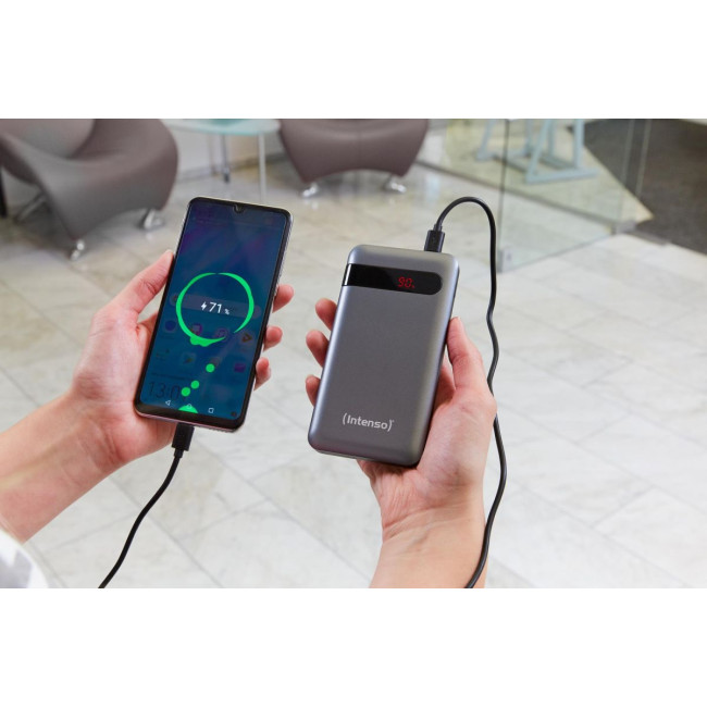 Портативний зарядний пристрій USB 10000MAH QC3.0 ANTHRACITE PD10000 INTENSO