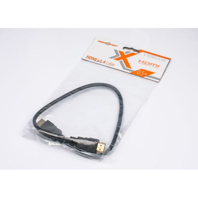 Кабель HDMI V.2.0, 4К 60 Гц, позолочені конектори, 0.5 м