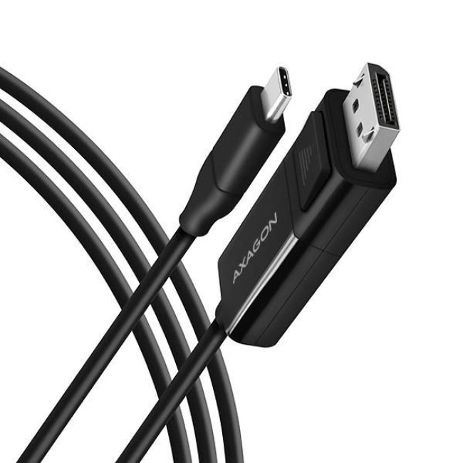 Кабель AXAGON RVC-DPC USB-C-DisplayPort, 1.8m, 4K/60Hz, чорний