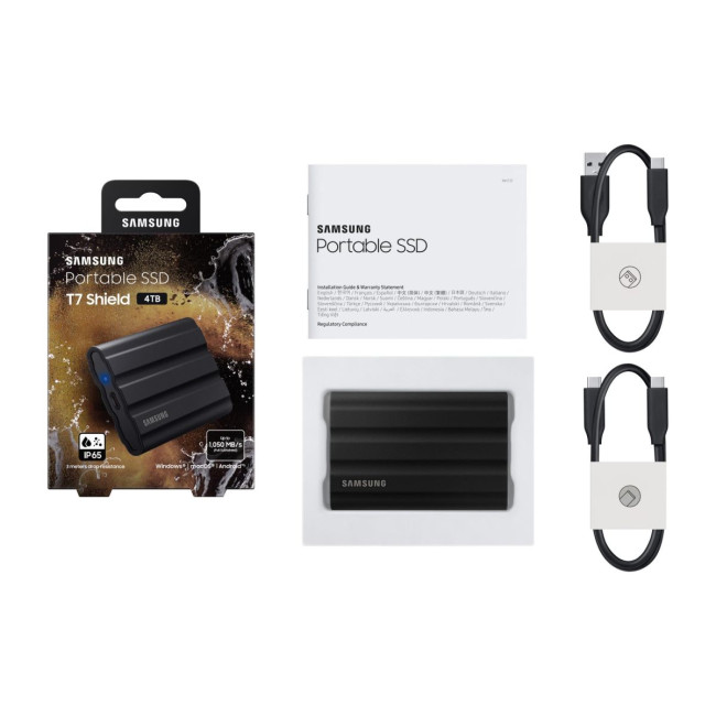 Твердотільний запам’ятовувальний пристрій накопичувач (SSD) USB3.2 4TB EXT. SHIELD T7 MU-PE4T0S/EU SAMSUNG
