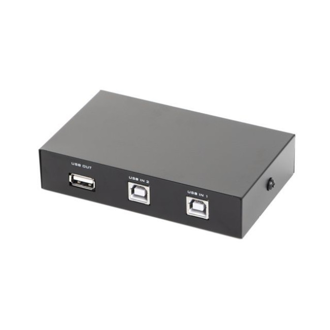2-портовий перемикач USB, ручне керування, 1 вхід на 2 виходи