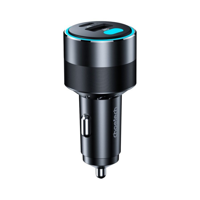 Автомобільний зарядний пристрій, 2 USB-C+USB-A, 130Вт, QC3.0/PD/PPS, чорний