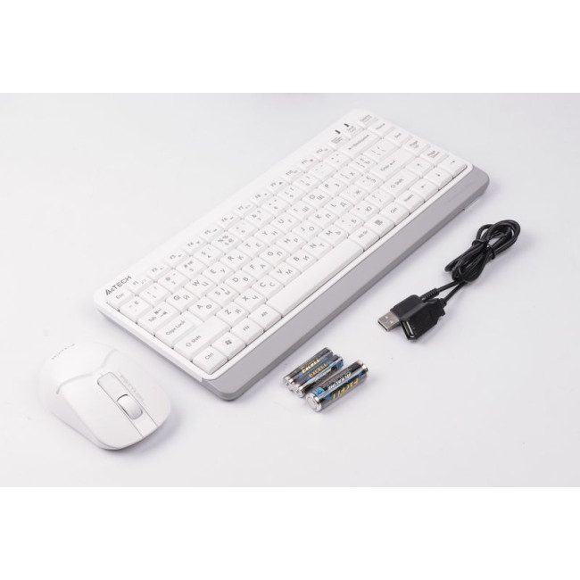 Комплект бездротовий Fstyler клавіатура+миша, білий, USB