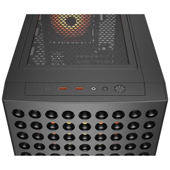Ігровий корпус, вентилятори передвстановлені, ATX/mATX/mini-ITX, скляне вікно