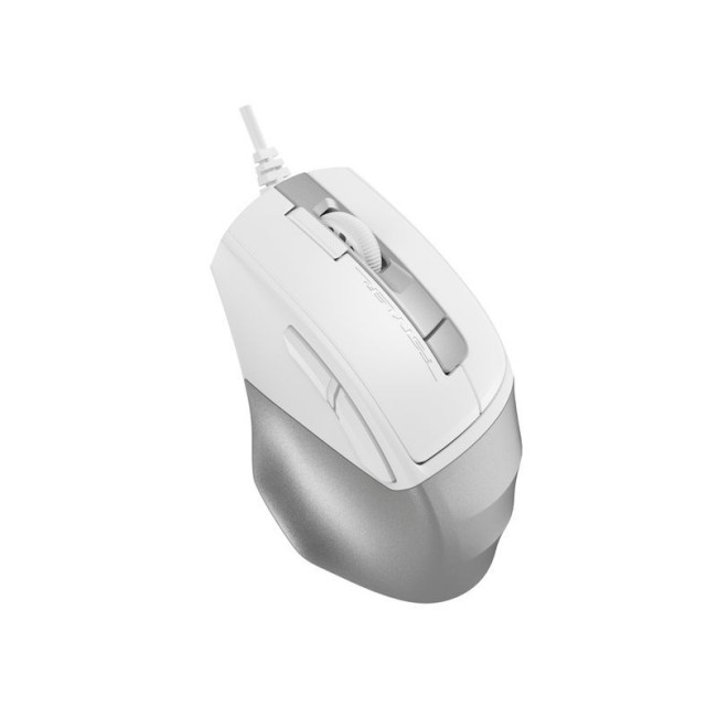 Миша дротова безшумна Fstyler, USB, 2400 dpi, білий+сірий