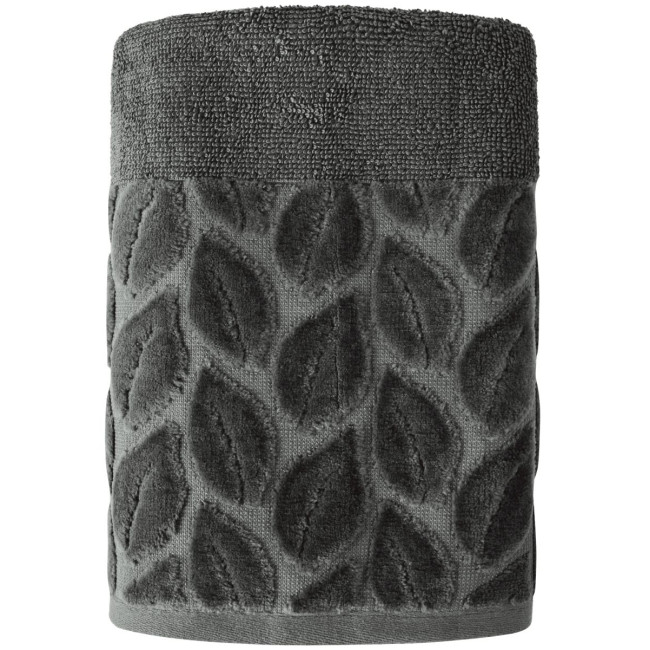 Рушник банний Soho 50х90 см Leaves Dark Gray 
