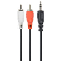 Кабель стерео аудіо, 3.5 мм / 2х RCA-тюльпан тато, 1.5 м