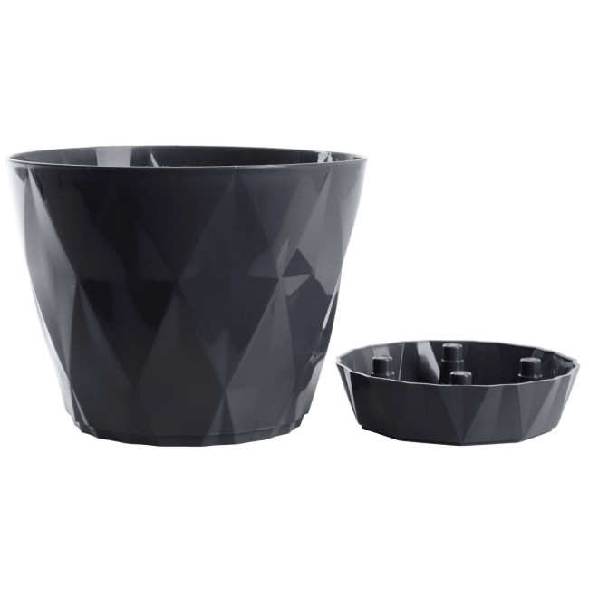 Горщик для квітів Violet House 0198 PRIZMA DARK GREY 1.5 л