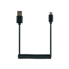 Кабель micro спіральний USB 2.0 A-тато/Micro B-тато