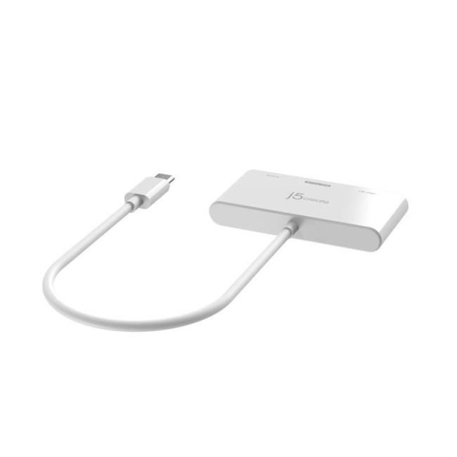 Мультиадаптер USB-C на HDMI/USB-A/USB-C (тільки живлення PD), білий