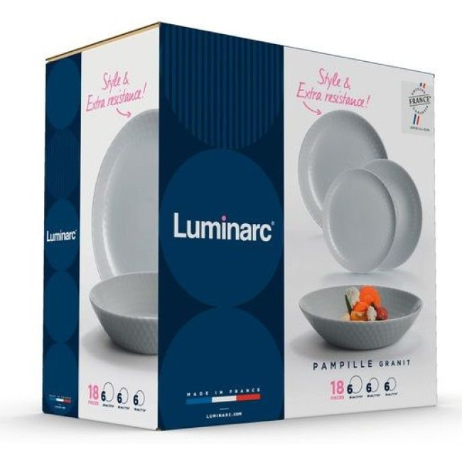 Сервіз Luminarc Pampille Granit, 18 предметів