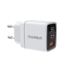 Мережевий зарядний пристрій, GaN, USB-A/USB-C, 35Вт, QC3.0/PD/PPS