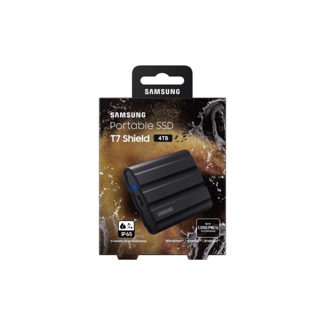 Твердотільний запам’ятовувальний пристрій накопичувач (SSD) USB3.2 4TB EXT. SHIELD T7 MU-PE4T0S/EU SAMSUNG