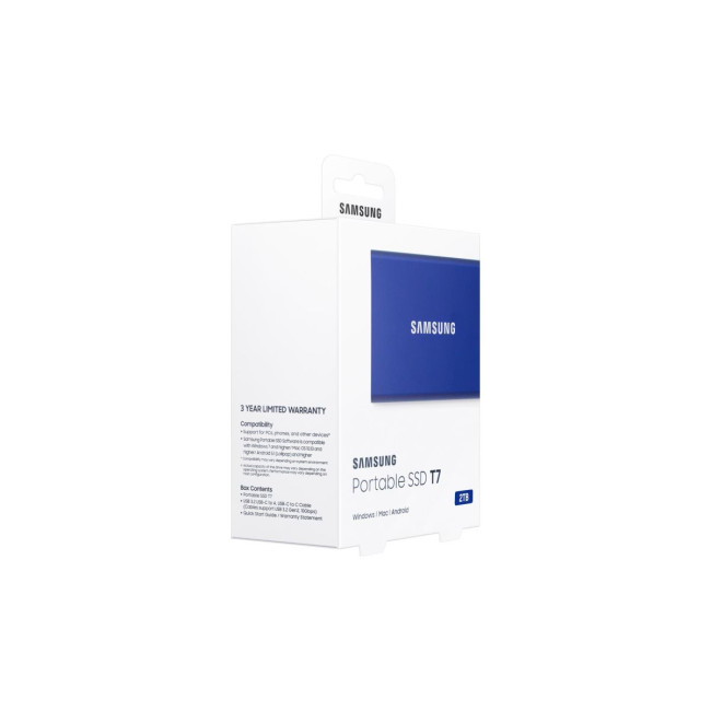 Твердотільний запам’ятовувальний пристрій накопичувач (SSD) USB3.1 2TB EXT. T7 MU-PC2T0H/WW SAMSUNG