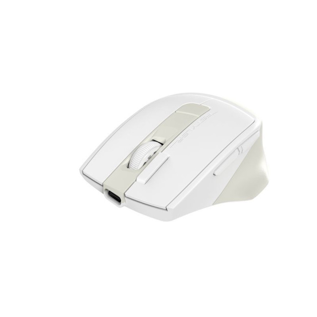 Миша бездротова безшумна Fstyler, Bluetooth / 2.4 ГГц, вбудований акумулятор, 2000DPI, білий+бежевий