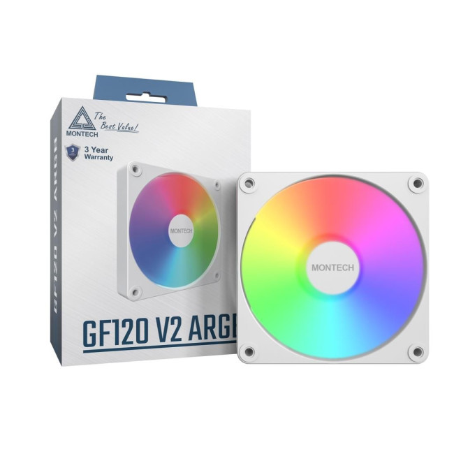 Корпусний вентилятор 120MM GF120 V2 ARGB PWM (W) MONTECH