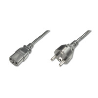 Кабель живлення CEE 7/7 (Typ-F) - C13 M/F, 1,8 м, чорний AK-440101-018-S DIGITUS by ASSMANN