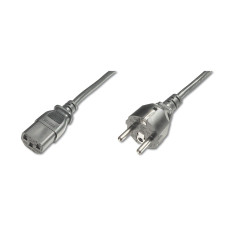 Кабель живлення CEE 7/7 (Typ-F) - C13 M/F, 1,8 м, чорний AK-440101-018-S DIGITUS by ASSMANN