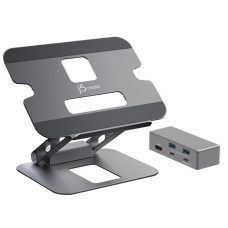 Док станція USB-C 6-в-1 (HDMI/PD/USB-A/USB-C), алюміній