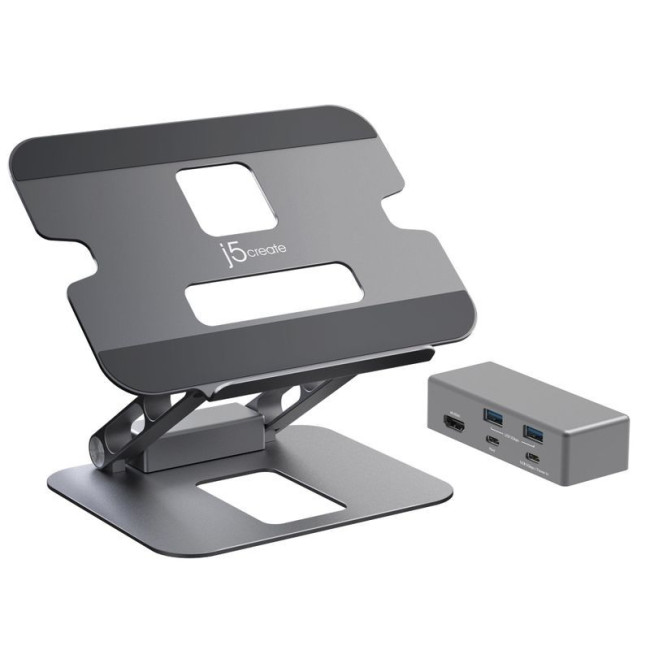Док станція USB-C 6-в-1 (HDMI/PD/USB-A/USB-C), алюміній