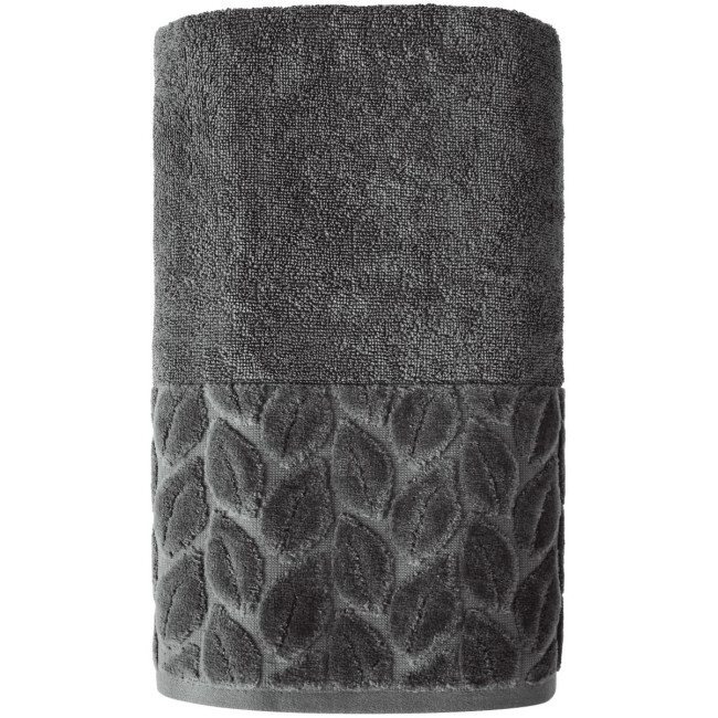 Рушник банний Soho 70х140 см Leaves Dark Gray 
