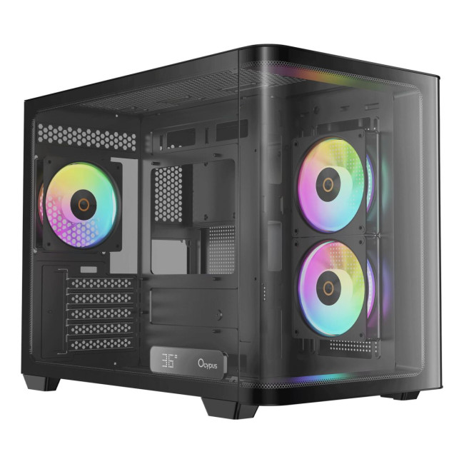 Корпус для комп'ютера IOTA C50 BK CURVE ARGB DIGITAL (IOTA-C50-BKD300CD-GL) OCYPUS