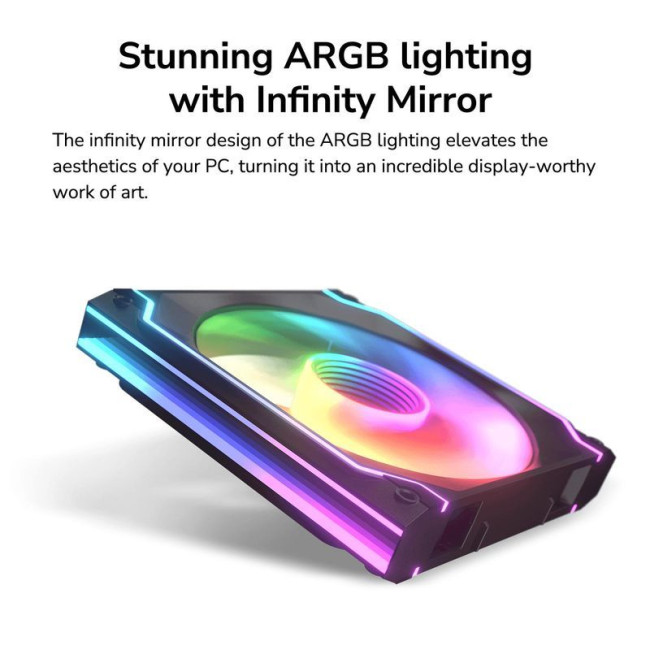 Вентилятор 140мм ARGB, Hydro Dynamic Bearing, 4 Pin PWM / 3 Pin ARGB