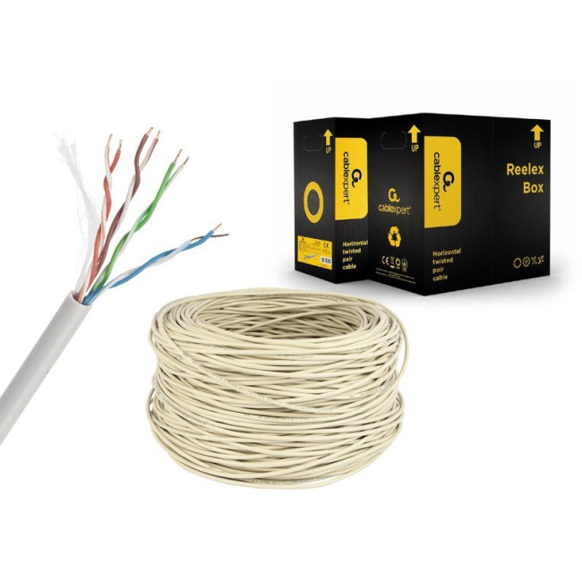 CAT5e, одножильна мідь, 24AWG, неекранована, LSZH обплетення 305 м