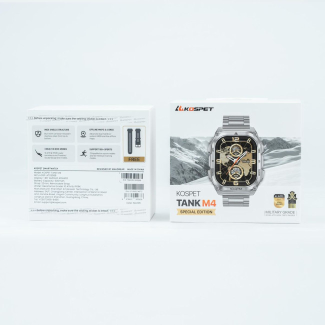 Розумний годинник TANK M4 SE SILVER KOSPET