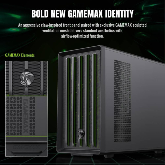 Корпус для комп'ютера MATX W/O PSU CLAW 360 BK GAMEMAX