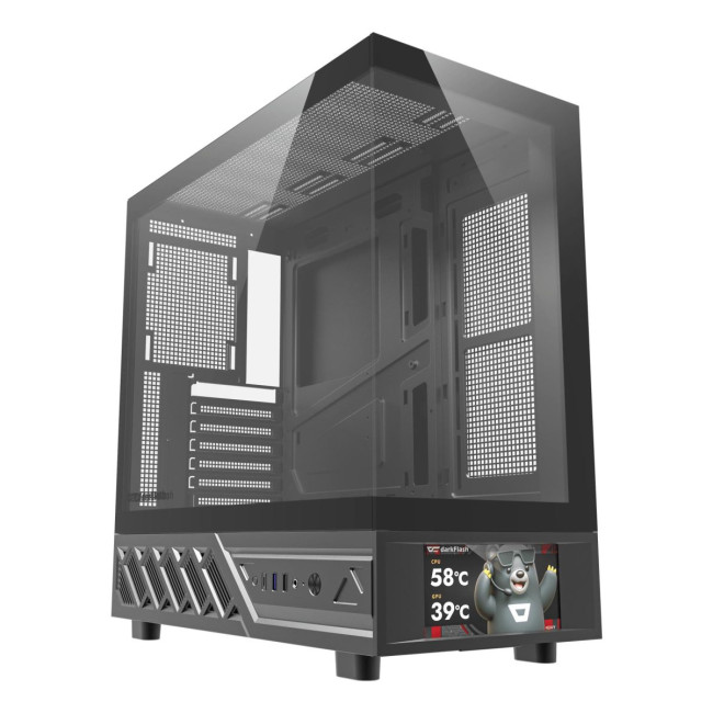 CASE MIDITOWER ATX W/O PSU/DS950V BLACK DARK FLASH
