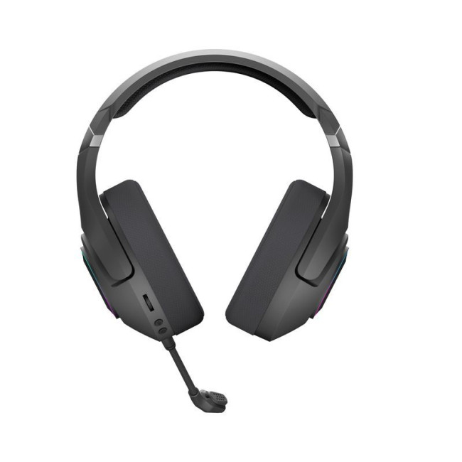 Ігрові бездротові навушники з мікрофоном, RGB підсвічування, Bluetooth + 2.4GHz + 3.5 jack