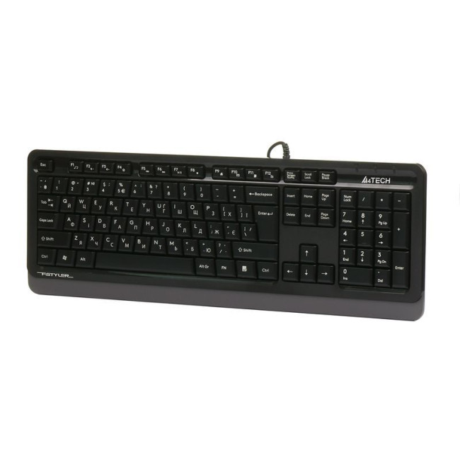 Клавіатура Fstyler Sleek MMedia Comfort, USB, сірий