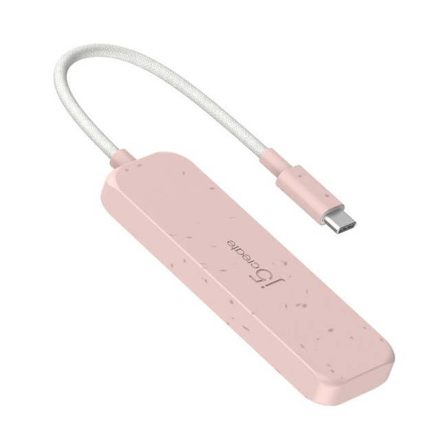 Хаб USB 3,2, 10Gbps, USB-С на 2 USB-A/2 USB-С, червоний